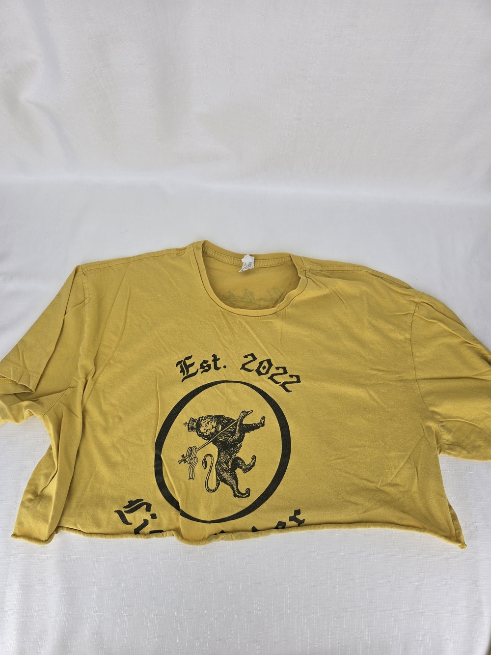 Yellow Graphic Crop Tee - Unbranded